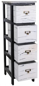 Comoda cu 4 sertare Prier, Creaciones Meng, 26x32x81 cm, lemn de paulownia
