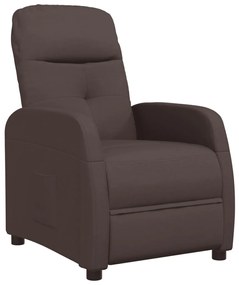 289821 vidaXL Fotoliu rabatabil, maro închis, material textil