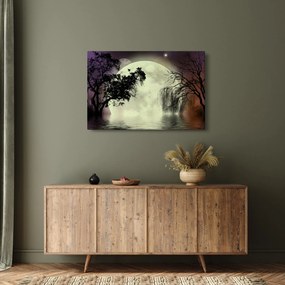 Tablou - Lună plină deasupra apei (90x60 cm)