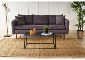 Măsuță de cafea Lizbon Black cu sticlăfumurie