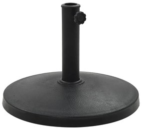 Suport umbrela de soare rotund, negru, 10 kg, polirasina Rotund, 10 kg