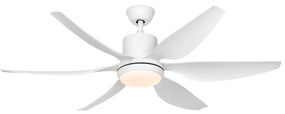 Ventilator de tavan alb 137cm incl. LED Dimmable cu telecomandă - Tak