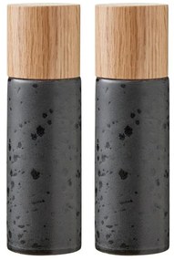 Set de râșnițe de sare și piper negru 2 buc. din ceramică Gastro Black – Bitz