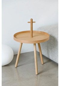 Măsuță auxiliară din lemn de stejar Wireworks Pick Me Up, ø 45 cm