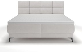 Pat matrimonial 160 cm Riviera 160 (cu somieră și saltea) (cu sp. depozitare) (gri + negru). 1099644