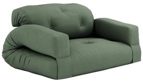 Canapea verde extensibilă 140 cm Hippo - Karup Design