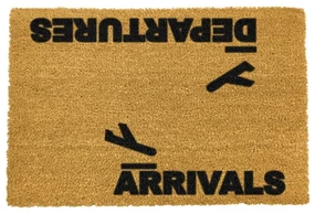Covoraș intrare din fibre de cocos Artsy Doormats Arrivals and Departures, 40 x 60 cm