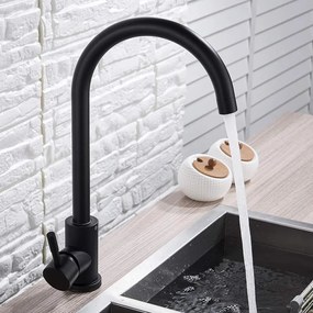 Baterie de Bucătărie Negru, Model HS001 – Design Modern și Durabil pentru Bucătăria Ta