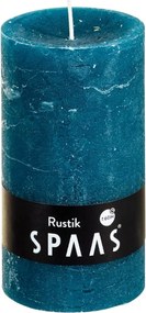 Lumanare coloana SPAAS RUSTIK 13 cm albastra