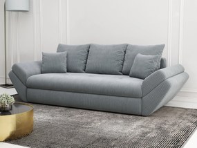 Canapea extensibilă dumonde cu ladă de depozitare si sezut confortabil din spuma high-density, Loana Zoom Grey 250x100 cm