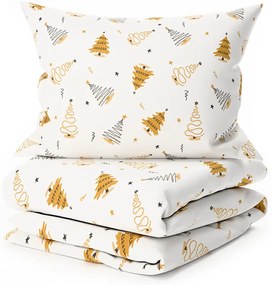 Lenjerie de pat din bumbac FROST & GOLD alba Dimensiune lenjerie de pat: 70 x 90 cm | 140 x 200 cm