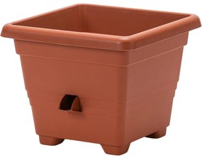 Plastia Ghiveci flori cu auto-udare Bergamot 30 x 30 cm maro deschis, 30 x 30 cm