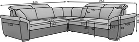 Colțar lemn masiv Extensibil Felis Depozitare 266x266cm Personalizabil
