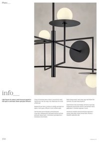 Lustră pe tijă Redo 01-2734 PLATO 6xG9/10W/230V negru