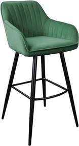 Set 2 scaune de bar Turin catifea verde smarald