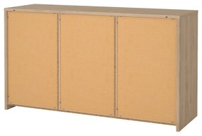 Comodă albă-în culoare naturală cu aspect de lemn de stejar 149x84x48 cm Next – Tvilum