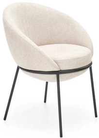 Set masa rotunda Domenico ø110 cm + 3 scaune K482 bej