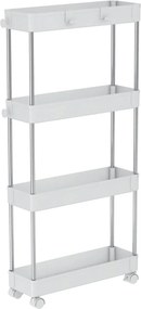 Etajera ALIOL TIP 2, alb, metal/plastic, 40x13x85 cm