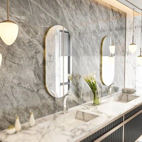 Oglindă de perete RIORS 85x45 cm auriu