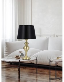 Lampă de masă PRIMA GOLD 1xE27/60W/230V negru/auriu