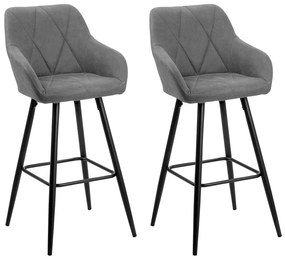 Set scaune tip bar 2buc. Dakien (gri). 1009999