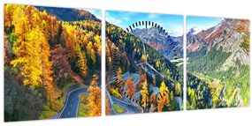 Tablou - Trecătoarea Malay Pass (cu ceas) (90x30 cm)