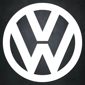 DUBLEZ | Tablou din lemn - Sigla Volkswagen