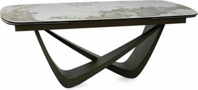 Masa extensibila Maranello Ceramic alb lucios/cupru L200-290xl98 cm