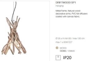 Lustra / Pendul design rustic DRIFTWOOD SP1 129600
