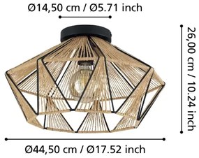 Plafonieră ADWICKLE 1xE27/40W/230V Eglo 43775