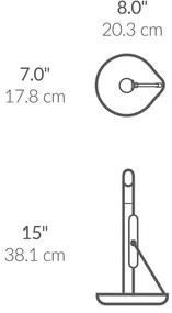 Suport pentru prosoape de hârtie Simplehuman,pentru role 17 cm, oțel inoxidabil periat