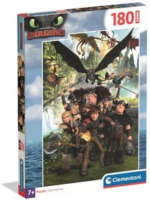 Cum să-ți dresezi dragonul Riders Puzzle Clementoni cu 180 piese