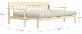 Canapea extensibilă Karup Design Unwind Beige