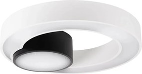Plafonieră LED modernă Erste Donut 500mm 45W 2250lm, CCT 3000K-6000K reglabilă prin telecomandă, design circular alb-auriu pentru interior