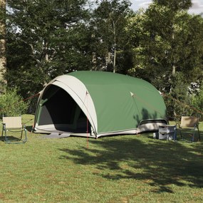 vidaXL Cort tunel cu acoperiș Verde 410 x 285 x 198 cm tafta