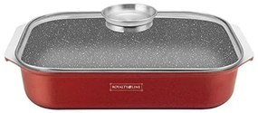 Tava marmorata cu capac Royalty Line RL ARG34ML - burgundy