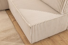 Colțar Solvero Mini cu funcție de dormit, stânga - pluș bej deschis Tilia 01