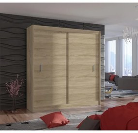 Șifonier cu uși culisante SAPHIRA 203x215 cm stejar sonoma