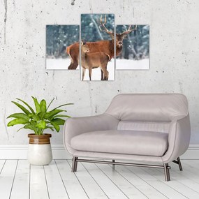 Tablou - Ceb și căprioare (90x60 cm)