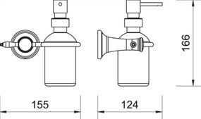 Dozator sapun lichid FDesign Lacrima, bronz - FDSFD6-LRA-16-66