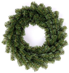 Ghirlanda artificială verde, fără decorații,diametru 50 cm