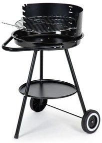 Görgős kerti grill állítható rácsmagassággal