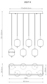 Lustra LED suspendata design modern EWALD 6L