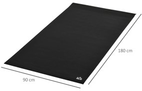 HOMCOM Covor Protecție Podea pentru Echipamente Fitness, Antialunecare, Rezistent la Abraziune, 180x90cm, Negru | Aosom Romania