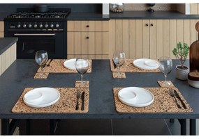 Suporturi de pahare din plută 4 buc. Querco – ZicZac