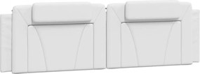 vidaXL Pernă pentru tăblie pat, Viana, alb, 180 cm, piele artificială