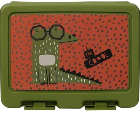 Cutie de plastic pentru gustări Hatu Crocodil, 18 x 7,5 x 13,5 cm