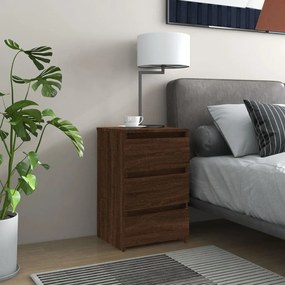 815176 vidaXL Noptiere, 2 buc., stejar maro, 40x35x62,5 cm, lemn prelucrat