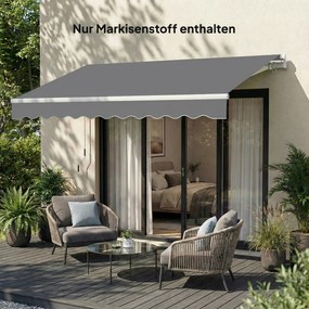 Outsunny Material de înlocuire pentru copertină – Acoperiş de protecţie solară UPF 50+ pentru cadru 3,5 x 2,5 m, Gri închis | Aosom Romania