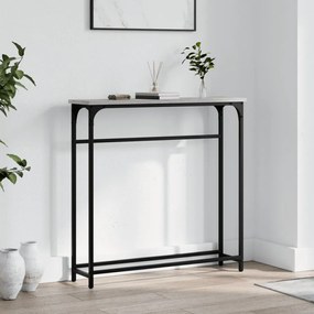 vidaXL Măsuță consolă, gri sonoma, 75x19,5x75 cm, lemn prelucrat
